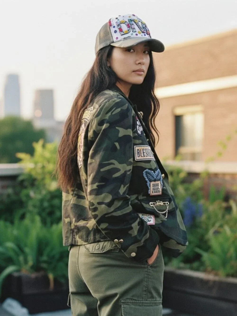 Custom DIVA Bling Camo Trucker Hat